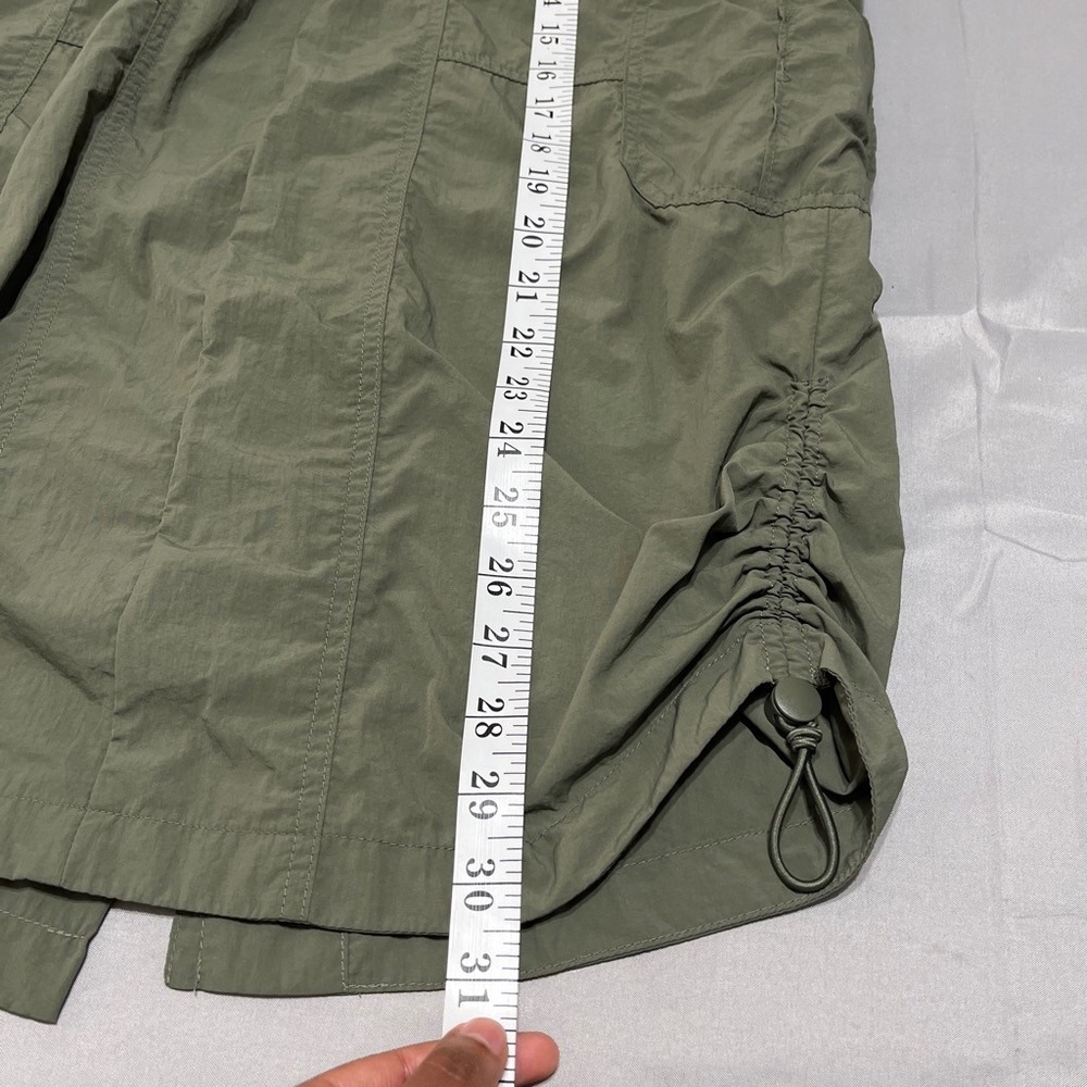 Democracy Olive Cargo Midi Skirt M Utility Gorpcore Coastal Hiking Casual Chic - Picture 7 of 7